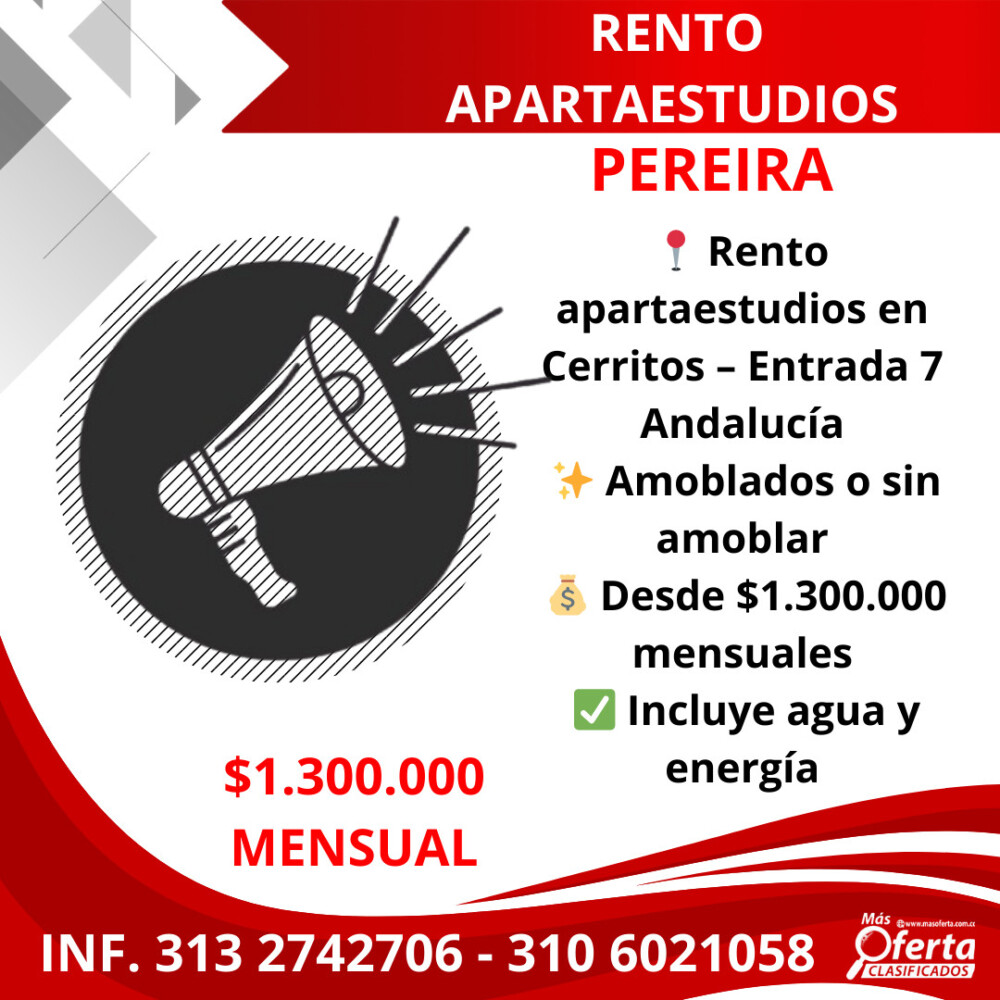 RENTO APARTAESTUDIOS EN CERRITOS ENTRADA 7 ANDALUCIA.