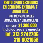 RENTO APARTAESTUDIOS EN CERRITOS ENTRADA 7 ANDALUCIA.