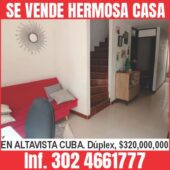 SE VENDE HERMOSA CASA EN ALTAVISTA CUBA.