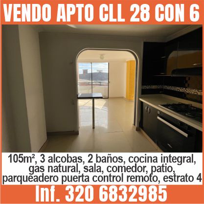 APTO CL 28 CRA 6. PEREIRA