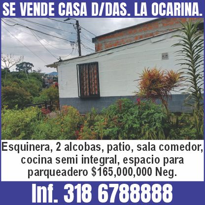 SE VENDE CASA D/DAS. LA OCARINA