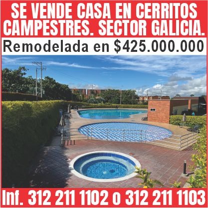 SE VENDE CASA EN CERRITOS CAMPESTRE. SECTOR GALICIA.