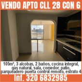 VENDO APTO CLL 28 CON 6